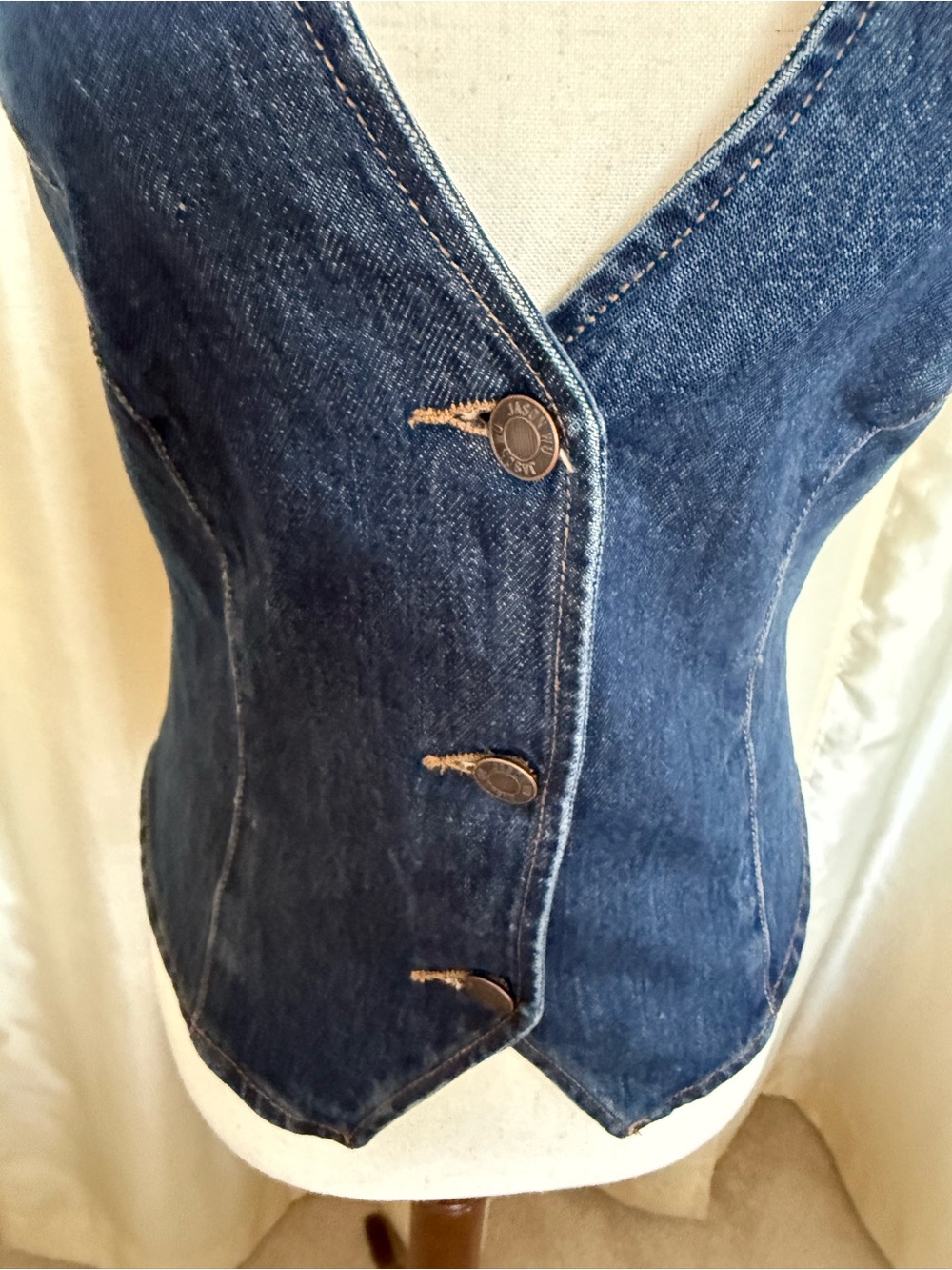 Edit Jason Wu Structured Cropped Denim Vest 100% Recycled Cotton Size XSmall - Picture 5 of 12